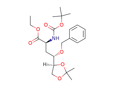 tert-butyl-(1S,3S)-1-(ethoxycarbonyl)-3-(benzyloxy)-3-[(S)-2,2-dimethyl-1,3-dioxolan-4-yl]propyl carbamate