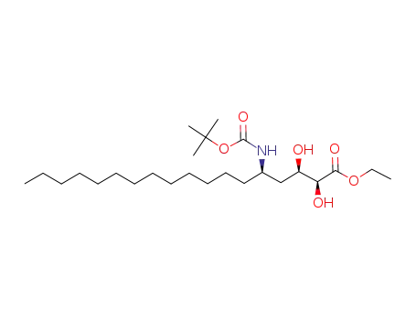 5-<i>tert</i>-butoxycarbonylamino-2,3-dihydroxy-octadecanoic acid ethyl ester