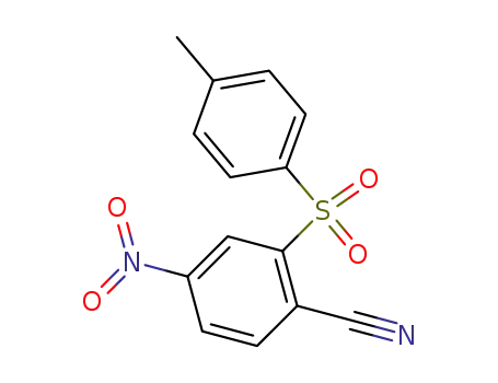 Molecular Structure of 836610-99-2 (Benzonitrile, 2-[(4-methylphenyl)sulfonyl]-4-nitro-)
