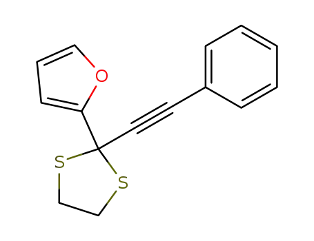 Molecular Structure of 928843-03-2 (4H-Cyclopenta[b]furan,
4-phenyl-6-[2-(2-phenylethynyl)-1,3-dithiolan-2-yl]-)
