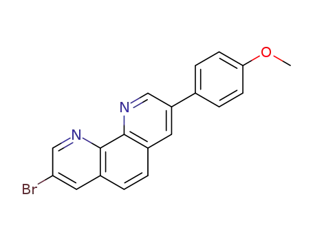Molecular Structure of 876661-11-9 (1,10-Phenanthroline, 3-bromo-8-(4-methoxyphenyl)-)