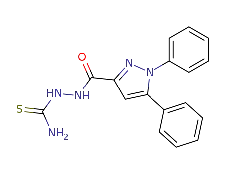Molecular Structure of 913356-98-6 (1-(1,5-diphenyl-1H-pyrazole-3-carbonyl)thiosemicarbazide)