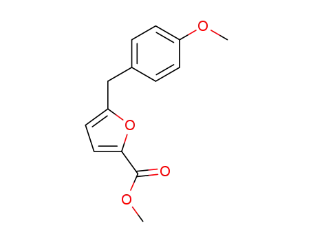Molecular Structure of 15045-67-7 (2-Furancarboxylic acid, 5-[(4-methoxyphenyl)methyl]-, methyl ester)