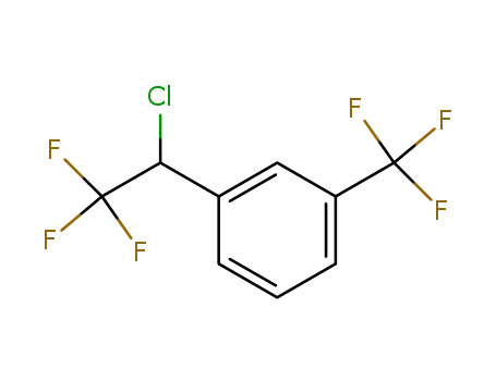 Molecular Structure of 2925-57-7 (1-(1-chloro-2,2,2-trifluoro-ethyl)-3-(trifluoromethyl)benzene)