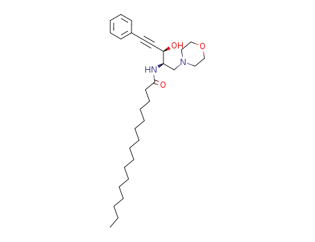 N-((2R,3R)-3-hydroxy-1-morpholino-5-phenylpent-4-yn-2-yl)palmitamide