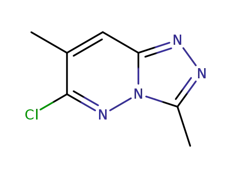 Molecular Structure of 28593-26-2 (3,7-Dimethyl-6-chloro-1,2,4-triazolo[4,3-b]pyridazine)