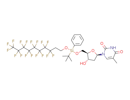 5'-O-[tert-butyl(phenyl)(1H,1H,2H,2H-perfluorodecyloxy)silyl] thymidine