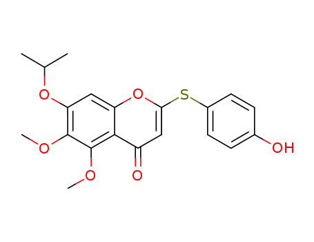 4H-1-Benzopyran-4-one,
2-[(4-hydroxyphenyl)thio]-5,6-dimethoxy-7-(1-methylethoxy)-