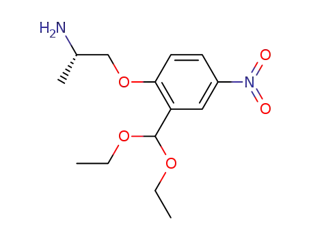 Molecular Structure of 773850-38-7 ((2S)-aminopropyl-[2-(1,1-bis-ethoxymethyl)-4-nitrophenyl]ether)