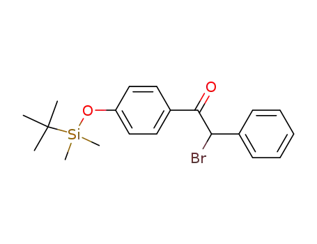 Molecular Structure of 191536-17-1 (Ethanone,
2-bromo-1-[4-[[(1,1-dimethylethyl)dimethylsilyl]oxy]phenyl]-2-phenyl-)