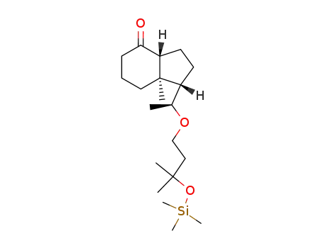 Molecular Structure of 192573-33-4 ((1S,3aR,7aR)-1-[(S)-1-(3-methyl-3-trimethylsilyloxybutyloxy)ethyl]-7a-methyloctahydro-1H-inden-4-one)