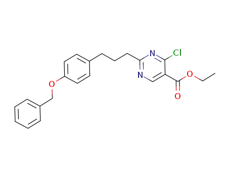 5-Pyrimidinecarboxylic acid,
4-chloro-2-[3-[4-(phenylmethoxy)phenyl]propyl]-, ethyl ester