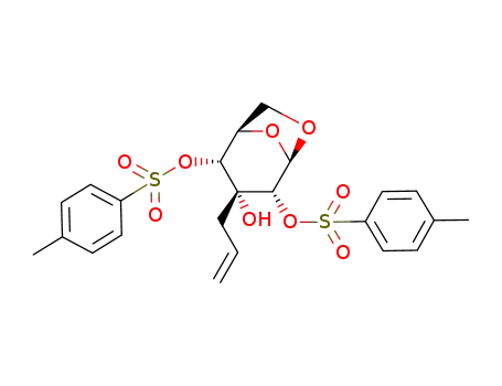 3-C-allyl-1,6-anhydro-2,4-di-O-tosyl-β-D-allopyranose
