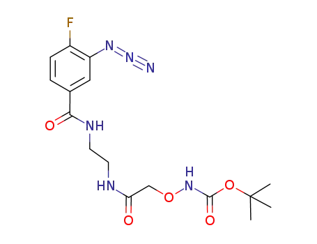 Molecular Structure of 934611-66-2 (N-[2-(2-aminooxyacetylamino)-ethyl]-N-tert-butoxycarbonyl-3-azido-4-fluorobenzamide)