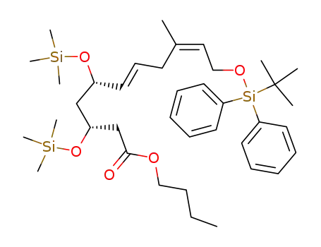 (6E,9Z)-(3R,5S)-11-(tert-Butyl-diphenyl-silanyloxy)-9-methyl-3,5-bis-trimethylsilanyloxy-undeca-6,9-dienoic acid butyl ester