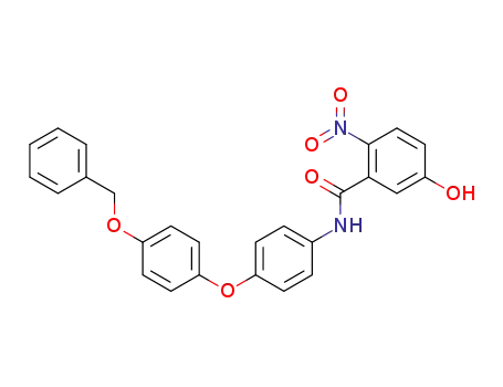 Molecular Structure of 906811-79-8 (Benzamide, 5-hydroxy-2-nitro-N-[4-[4-(phenylmethoxy)phenoxy]phenyl]-)