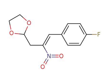 Molecular Structure of 956316-84-0 ((Z)-2-[3-(4-fluoro-phenyl)-2-nitro-allyl]-[1,3]dioxolane)
