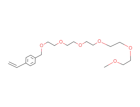 Molecular Structure of 870809-06-6 (4-vinylbenzyl methoxypentakis(oxyethylene) ether)