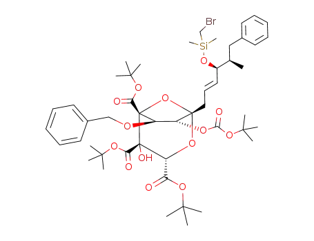 tri-tert-butyl [1S,1(2E,4S,5R),3S,4S,5R,6R,7R]-6-benzyloxy-1-[4-[(bromomethyl)dimethylsilyl]oxy-5-methyl-6-phenyl-2-hexenyl]-7-(tert-butoxycarbonyl)oxy-4-hydroxy-2,8-dioxabicyclo[3.2.1]octane-3,4,5-tricarboxylate
