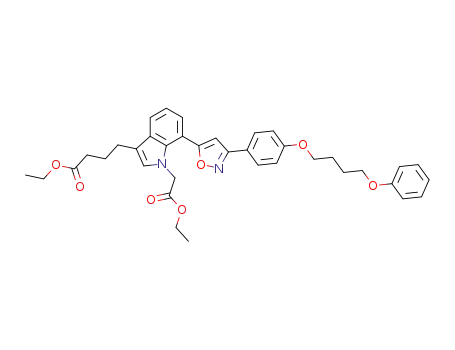 ethyl 4-{1-[2-(ethyloxy)-2-oxoethyl]-7-[3-(4-{[4-(phenyloxy)butyl]oxy}phenyl)-5-isoxazolyl]-1H-indol-3-yl}butanoate