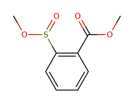 Molecular Structure of 90536-67-7 (Benzoic acid, 2-(methoxysulfinyl)-, methyl ester)