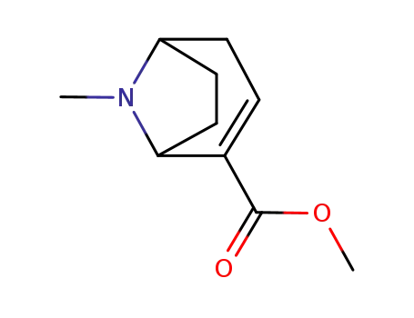 Molecular Structure of 127379-24-2 (8-Azabicyclo[3.2.1]oct-2-ene-2-carboxylic acid, 8-methyl-, methyl ester)