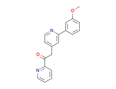 Molecular Structure of 886444-19-5 (2-[2-(3-methoxyphenyl)pyridin-4-yl]-1-(pyridin-2-yl)ethanone)