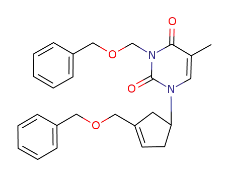 (+/-)-1-{4-[(benzyloxy)methyl]cyclopent-3-en-1-yl}-3-[(benzyloxy)methyl]thymine