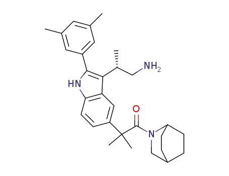 2-Azabicyclo[2.2.2]octane,
2-[2-[3-[(1S)-2-amino-1-methylethyl]-2-(3,5-dimethylphenyl)-1H-indol-5-
yl]-2-methyl-1-oxopropyl]-