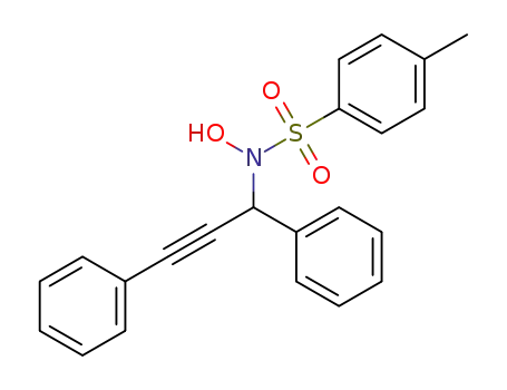 Molecular Structure of 1415035-26-5 (N-(1,3-diphenylprop-2-yn-1-yl)-N-hydroxy-4-methylbenzenesulfonamide)