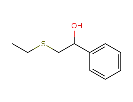 Molecular Structure of 23451-56-1 (Benzenemethanol, a-[(ethylthio)methyl]-)