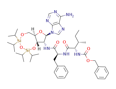 2'-N-(N-benzyloxycarbonyl-L-isoleucyl-L-phenylalanyl)-amino-2'-deoxy-3',5'-O-(1,1,3,3-tetraisopropyldisiloxane-1,3-diyl)-adenosine