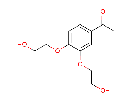 Molecular Structure of 113393-36-5 (Ethanone, 1-[3,4-bis(2-hydroxyethoxy)phenyl]-)