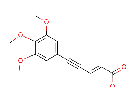 Molecular Structure of 203722-35-4 ((E)-5-(3,4,5-trimethoxyphenyl)-2-penten-4-ynoic acid)