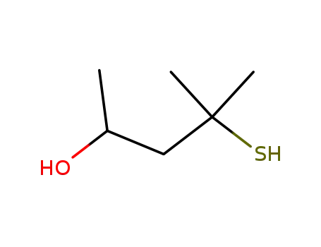 Molecular Structure of 31539-84-1 (4-mercapto-4-methyl-2-pentanol)