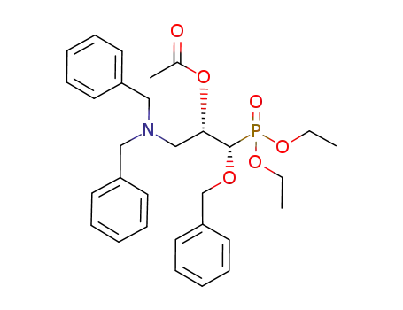 diethyl (1S,2S)-2-acetoxy-3-(dibenzylamino)-1-benzyloxypropylphosphonate