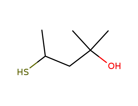 Molecular Structure of 89529-97-5 (2-Pentanol, 4-mercapto-2-methyl-)
