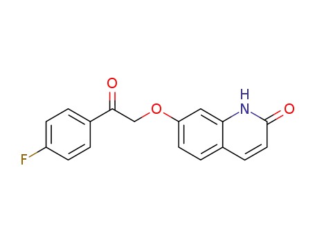 Molecular Structure of 220365-01-5 (7-<2-(4-fluorophenyl)-2-oxoethoxy>quinolin-2(1H)-one)