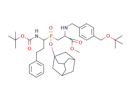 3-[(adamantan-1-yloxy)-(1-tert-butyloxycarbonylamino-3-phenylpropyl)phosphinoyl]-2-(4-(tert-butyloxymethyl)benzylamino)propionic acid methyl ester