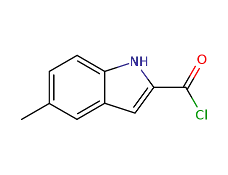 Molecular Structure of 95538-31-1 (1H-Indole-2-carbonylchloride,5-methyl-(9CI))