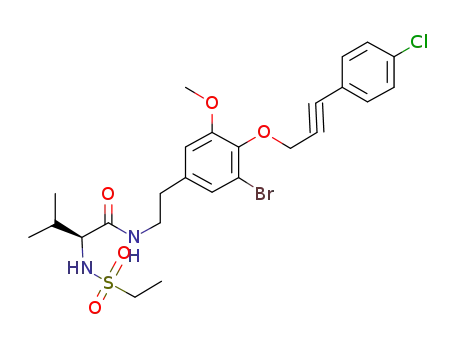 (S)-N-(2-{3-Bromo-4-[3-(4-chloro-phenyl)-prop-2-ynyloxy]-5-methoxy-phenyl}-ethyl)-2-ethanesulfonylamino-3-methyl-butyramide