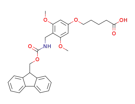 Molecular Structure of 115109-65-4 (5-[3,5-DIMETHOXY-4-(FMOC-AMINOMETHYL)PHENOXY]PENTANOIC ACID)