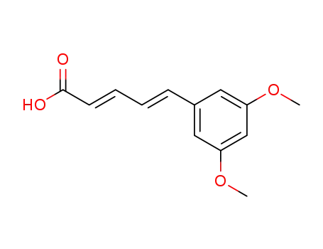 Molecular Structure of 74333-64-5 (5-(3,5-dimethoxyphenyl)penta-(2E,4E)-dienoic acid)