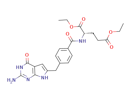 diethyl N-{4-[(2-amino-4-oxo-4,7-dihydro-3H-pyrrolo[2,3-d]pyrimidin-6-yl)methyl]benzoyl}-L-glutamate