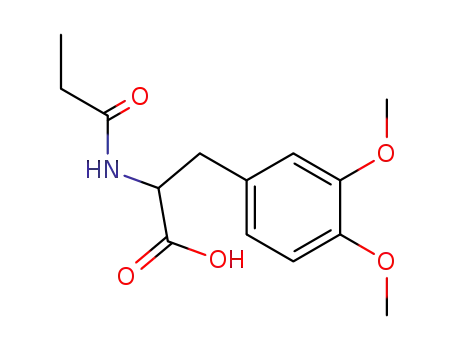 Molecular Structure of 127869-37-8 ((-)-N-propionyl-3,4-dimethoxyphenylalanine)