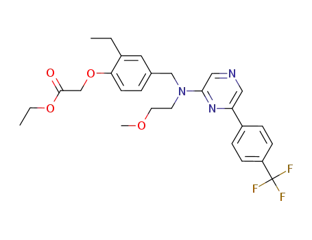 ethyl {2-ethyl-4-[((2-methyloxyethyl){6-[4-(trifluoromethyl)phenyl]pyrazin-2-yl}amino)methyl]phenoxy}acetate