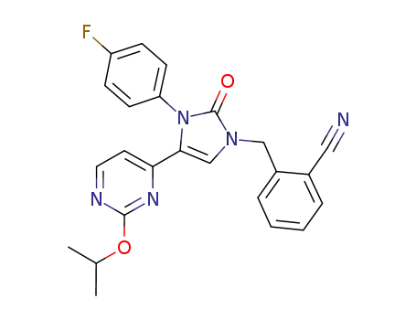 1-(2-cyanobenzyl)-3-(4-fluorophenyl)-4-(2-isopropoxypyrimidin-4-yl)-4-imidazolin-2-one