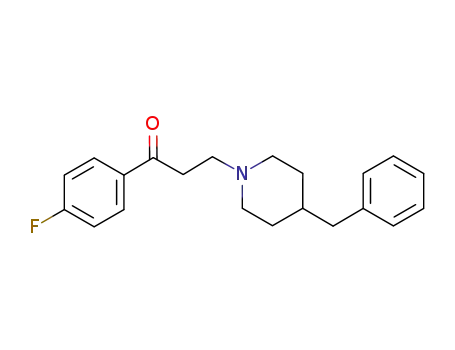 Molecular Structure of 88838-16-8 (1-Propanone, 1-(4-fluorophenyl)-3-[4-(phenylmethyl)-1-piperidinyl]-)
