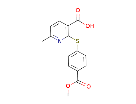 3-Pyridinecarboxylic acid, 2-[[4-(methoxycarbonyl)phenyl]thio]-6-methyl-