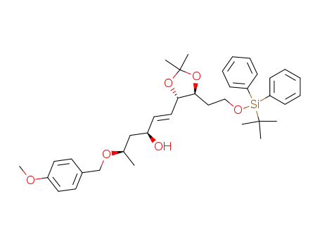 1-Hexen-3-ol,
1-[(4S,5S)-5-[2-[[(1,1-dimethylethyl)diphenylsilyl]oxy]ethyl]-2,2-dimethyl-
1,3-dioxolan-4-yl]-5-[(4-methoxyphenyl)methoxy]-, (1E,3S,5R)-